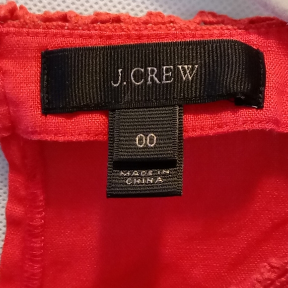 ♥️J. Crew 100% Linen Bright Orange 00/XXS - Picture 7 of 14